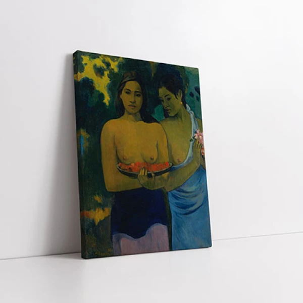 Doua Femei Tahitiene - Reproduceri pictori celebri