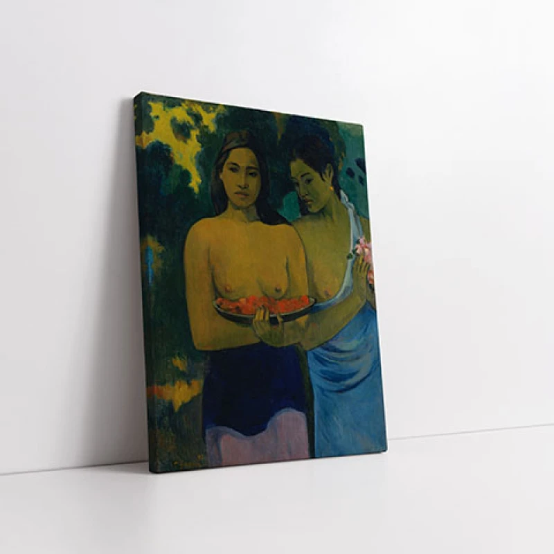 Doua Femei Tahitiene - Reproduceri pictori celebri