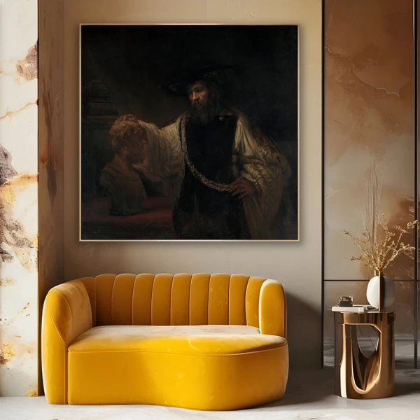 Aristotel contemplând bustul lui Homer - Reproduceri pictori celebri