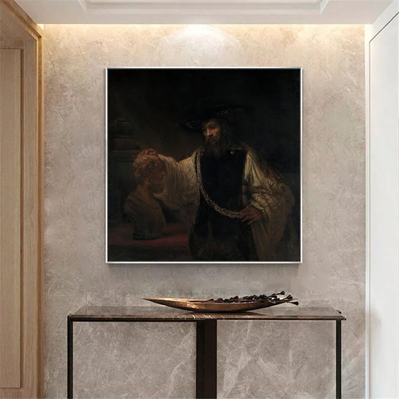 Aristotel contemplând bustul lui Homer - Reproduceri pictori celebri