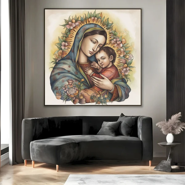 Fecioara Maria cu Pruncul - Tablou religios