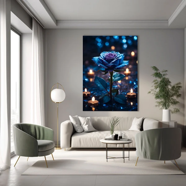 Trandafirul Noptilor Albastre - Tablou floral