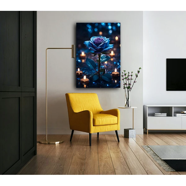 Trandafirul Noptilor Albastre - Tablou floral