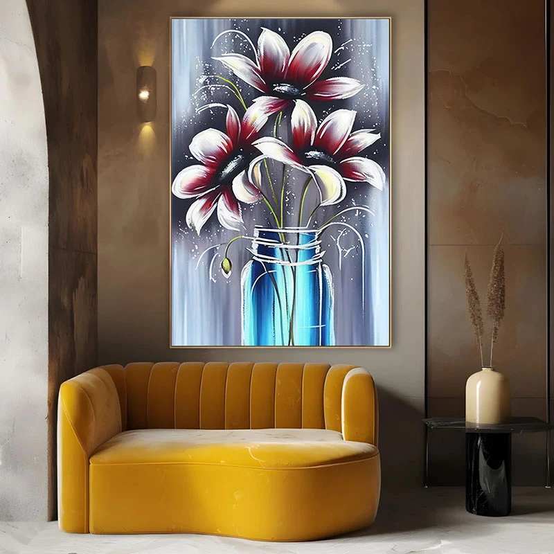 Pictura cu petale - Tablou floral