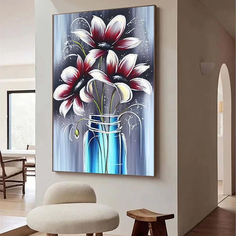 Pictura cu petale - Tablou floral