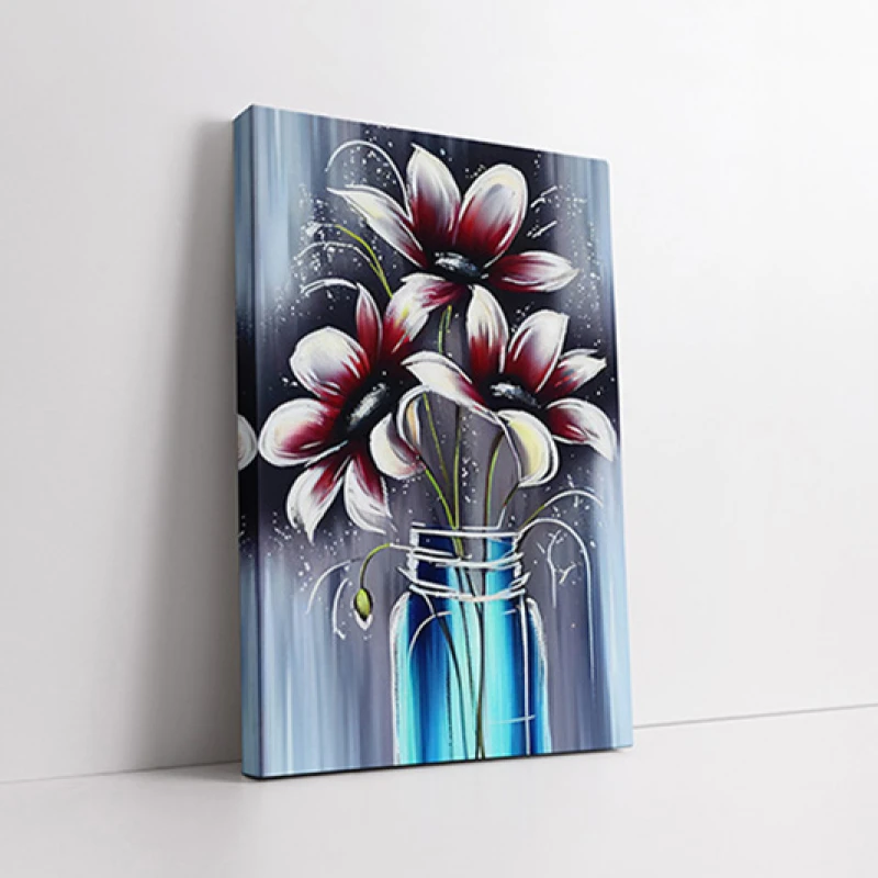 Pictura cu petale - Tablou floral