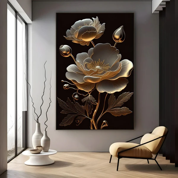 Flori de marmura - Tablou floral Flori de marmura - Tablou floral