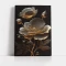 Tablou Canvas cu Flori - Flori de marmura, Reflexii Aurii