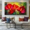Flori Rosii Pictate in Detalii Uimitoare - Tablou floral