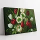 Buchet de Lalele Rosii si Albe - Tablou floral
