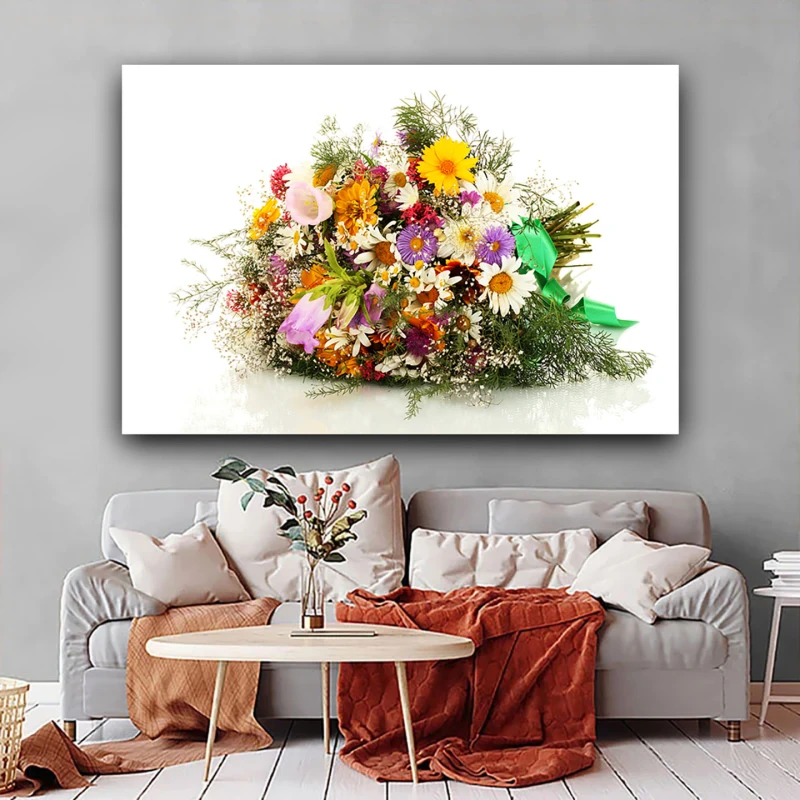 Buchet Stralucitor de Flori Salbatice - Tablou floral