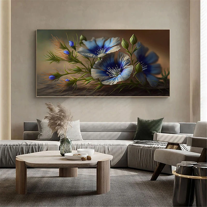 Flori Albastre de In Linum Perenne - Tablou floral