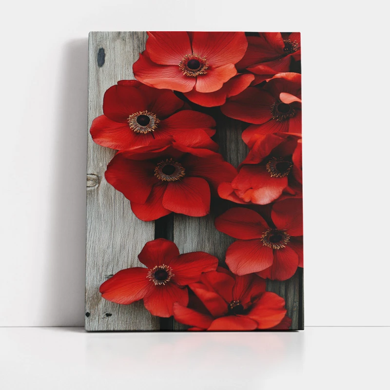Tablou Canvas cu Flori - Aura Florilor, Contrast Rustic Modern Tablou Canvas cu Flori - Aura Florilor, Contrast Rustic Modern