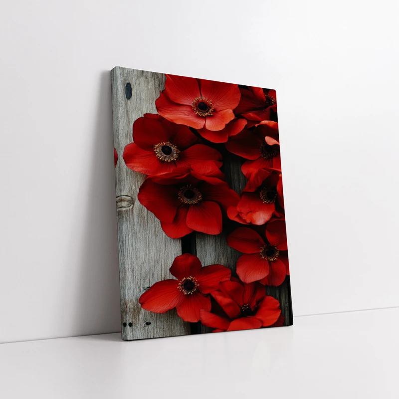 Tablou Canvas cu Flori - Aura Florilor, Contrast Rustic Modern Tablou Canvas cu Flori - Aura Florilor, Contrast Rustic Modern