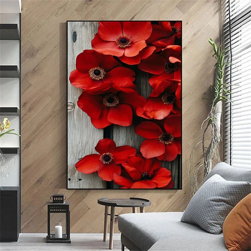 Tablou Canvas cu Flori - Aura Florilor, Contrast Rustic Modern Tablou Canvas cu Flori - Aura Florilor, Contrast Rustic Modern