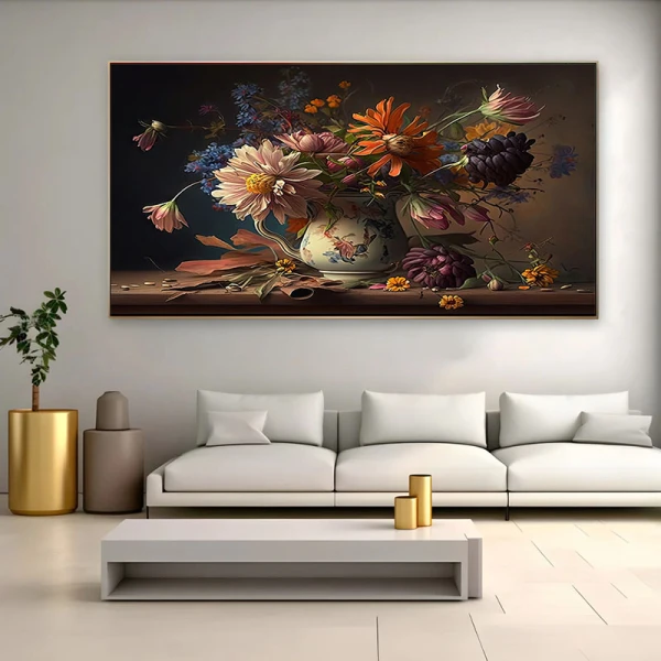 Tablou Canvas cu Flori - Povesti in Culori Nuantate, Stil Clasic de Galerie