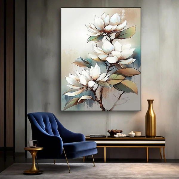 Magnolii Inflorite - Tablou cu flori