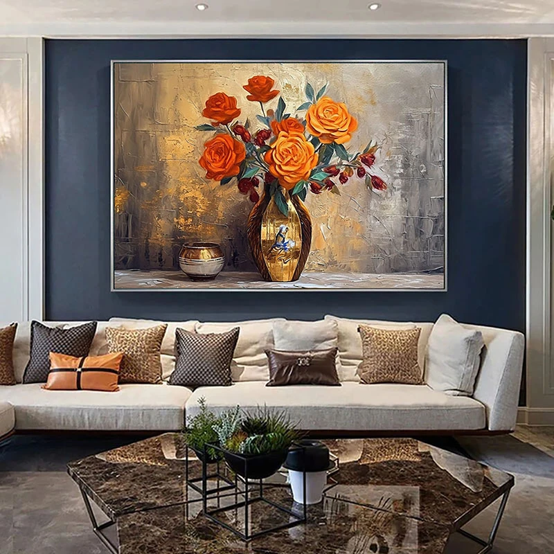 Vaza de Aur - Tablou cu flori