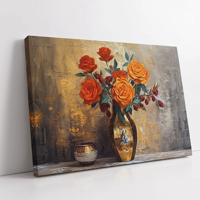 Vaza de Aur - Tablou cu flori