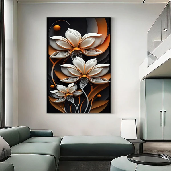 Tablou canvas cu flori - Seninătatea Câmpurilor, tablou în stil abstract-chic pentru interioare luminoase și primitoare
