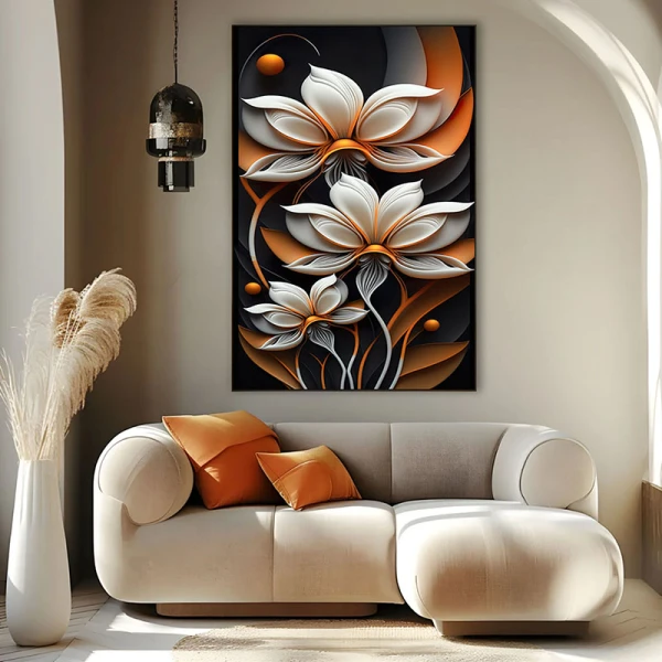 Tablou canvas cu flori - Seninătatea Câmpurilor, tablou în stil abstract-chic pentru interioare luminoase și primitoare Tablou canvas cu flori - Seninătatea Câmpurilor, tablou în stil abstract-chic pentru interioare luminoase și primitoare