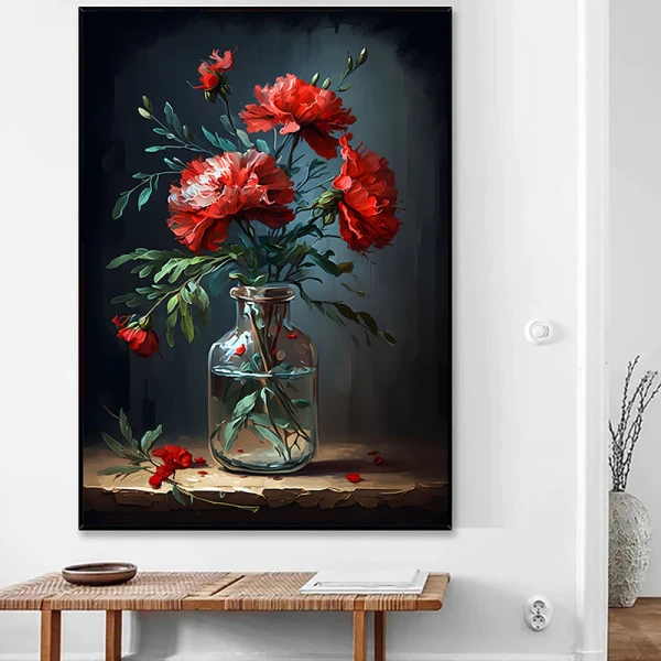 Garoafe Rosii - Tablou floral Garoafe Rosii - Tablou floral