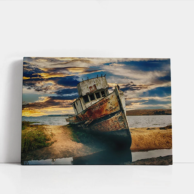 O barca la apus - Tablou peisaj