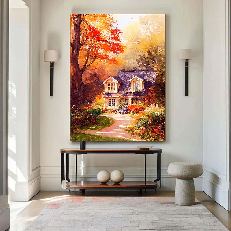 Casuta din padure - Tablou peisaj