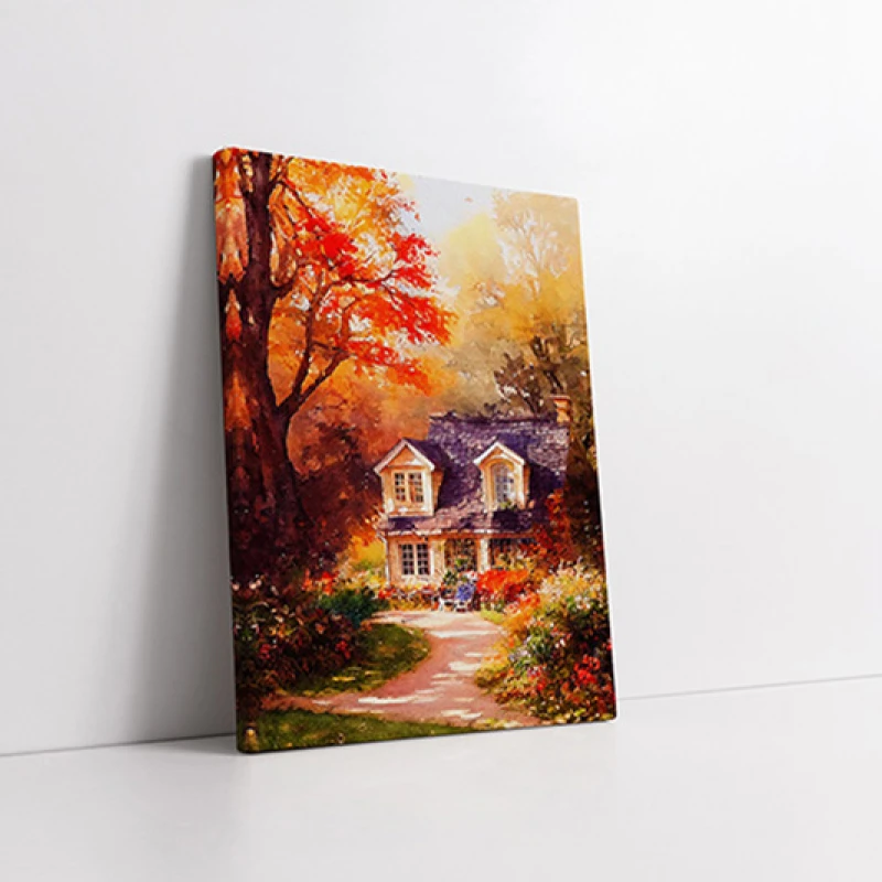 Casuta din padure - Tablou peisaj