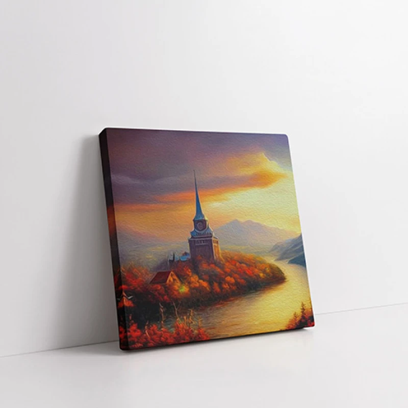 Asfintit in sat de munte - Tablou peisaj