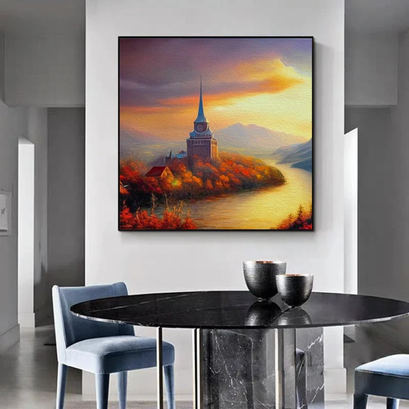 Asfintit in sat de munte - Tablou peisaj