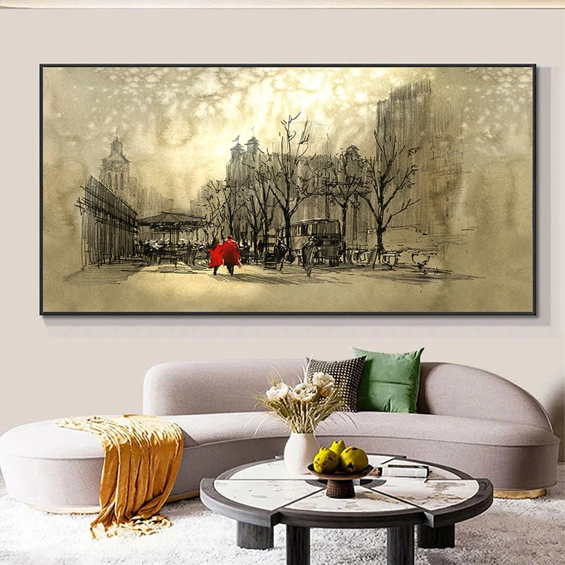 Cuplul in Rosu - Tablou peisaj