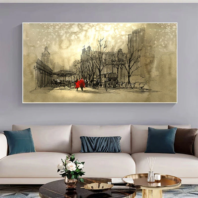 Cuplul in Rosu - Tablou peisaj