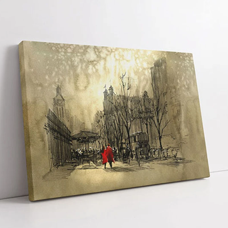 Cuplul in Rosu - Tablou peisaj