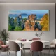 Tablou canvas peisaj montan cu viaduct – Călătorie printre munți, pentru living, dormitor, birou sau hol, cadou inspirat