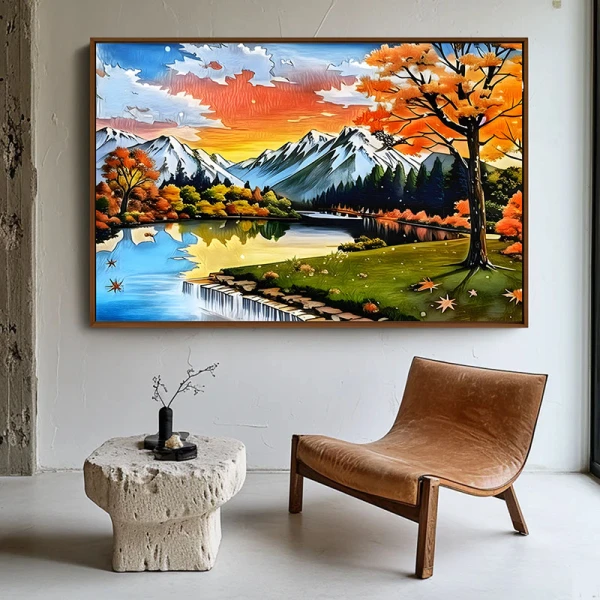 Dimineti la Munte - Tablou peisaj