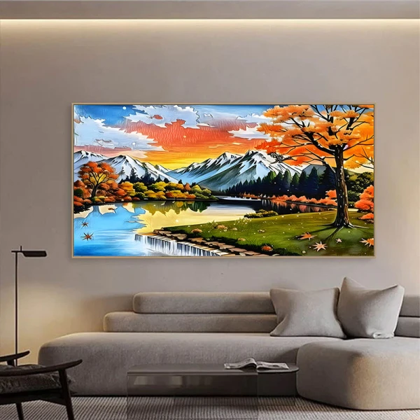 Dimineti la Munte - Tablou peisaj