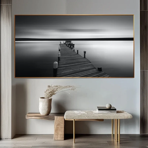 Debarcaderul pe Lac - Tablou peisaj