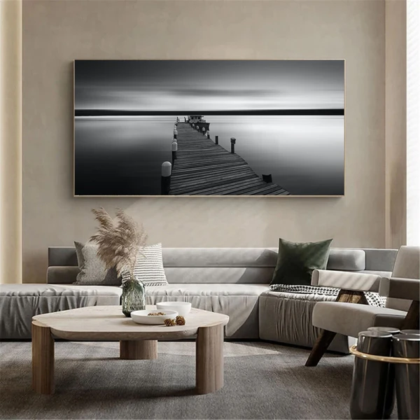 Debarcaderul pe Lac - Tablou peisaj