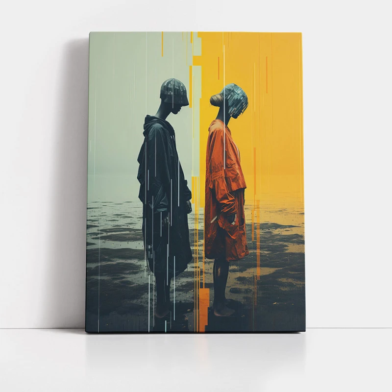 Liniste in ploaie - Tablou urban