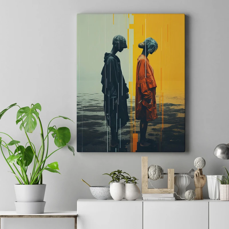 Liniste in ploaie - Tablou urban