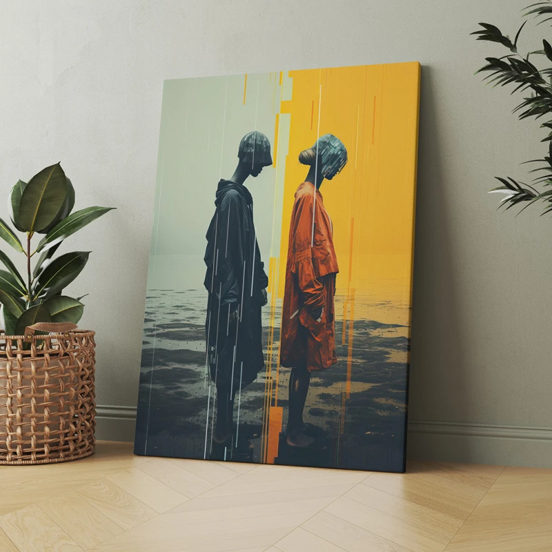 Liniste in ploaie - Tablou urban