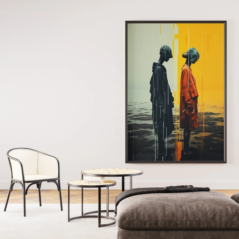 Liniste in ploaie - Tablou urban