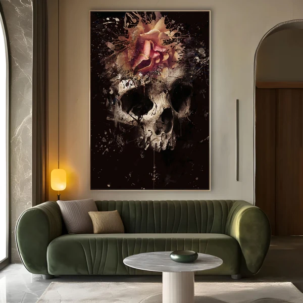 Flowery skull - Tablou urban Flowery skull - Tablou urban