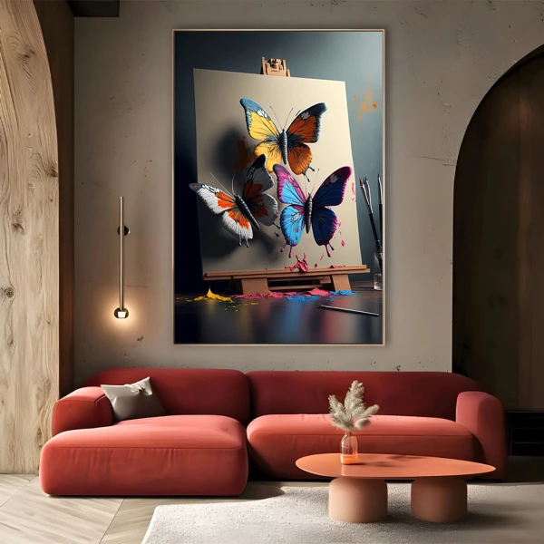 Fluturi multicolori - Tablou urban