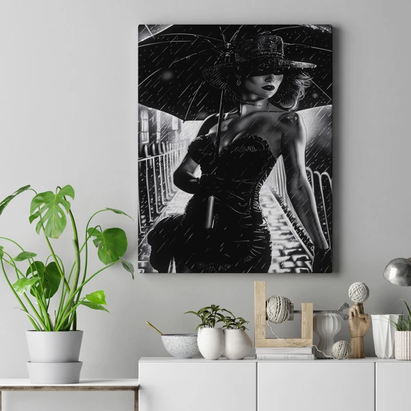 Lady in Black - Tablou urban Lady in Black - Tablou urban