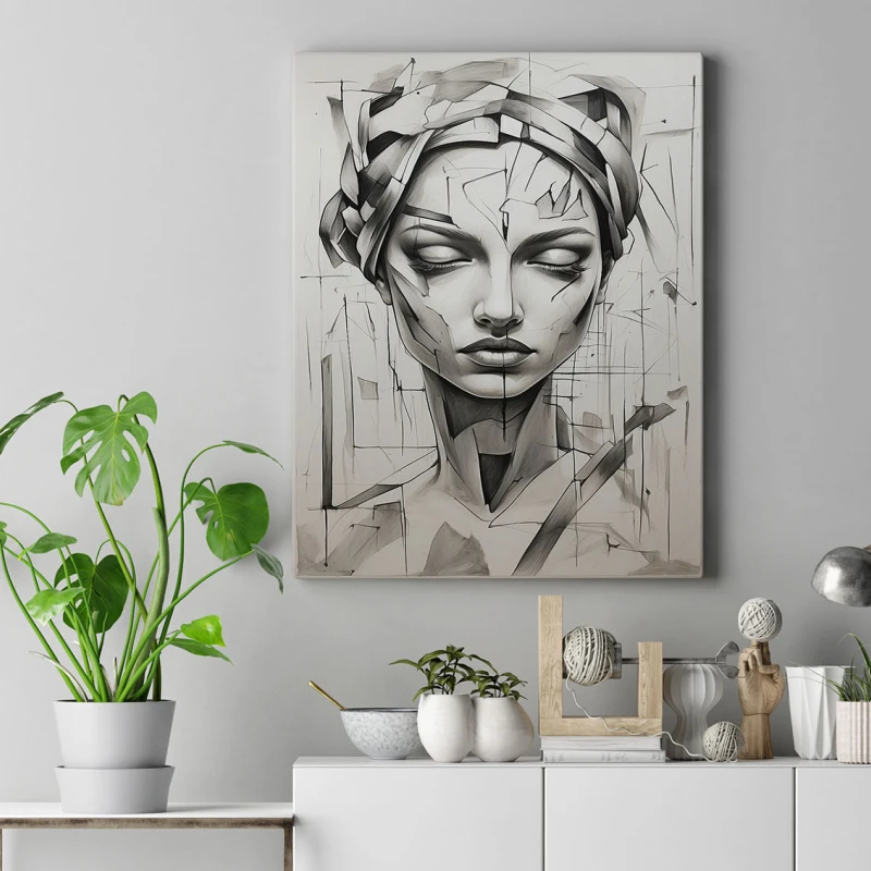 Studiu cu Chip de Femeie I - Tablou urban 