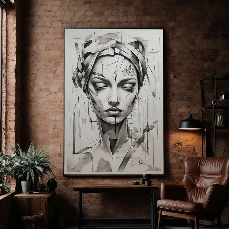 Studiu cu Chip de Femeie I - Tablou urban 