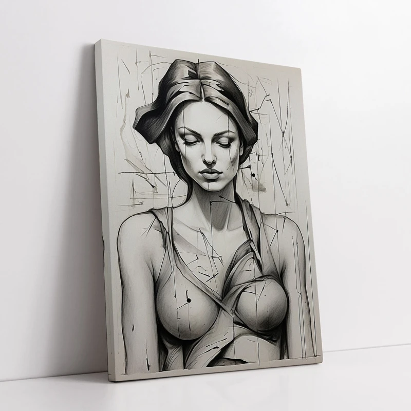 Studiu cu Chip de Femeie II - Tablou urban 