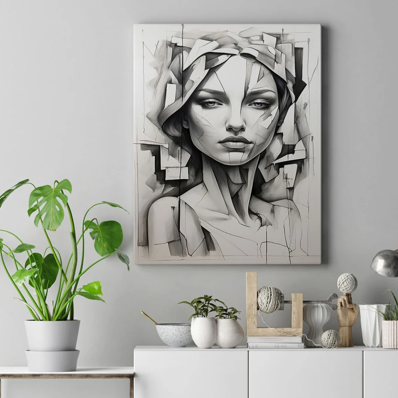 Studiu cu Chip de Femeie III - Tablou urban 